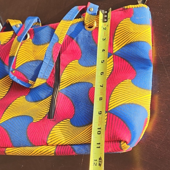 African print large tote African wax cotton handbag unique purse - Picture 14 of 15